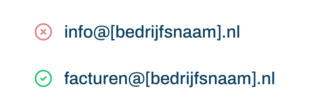 Apart mailadres voor alle inkomende facturen
